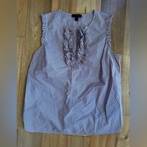 J. Crew Blue and White Striped Midi Skirt Size 4‎